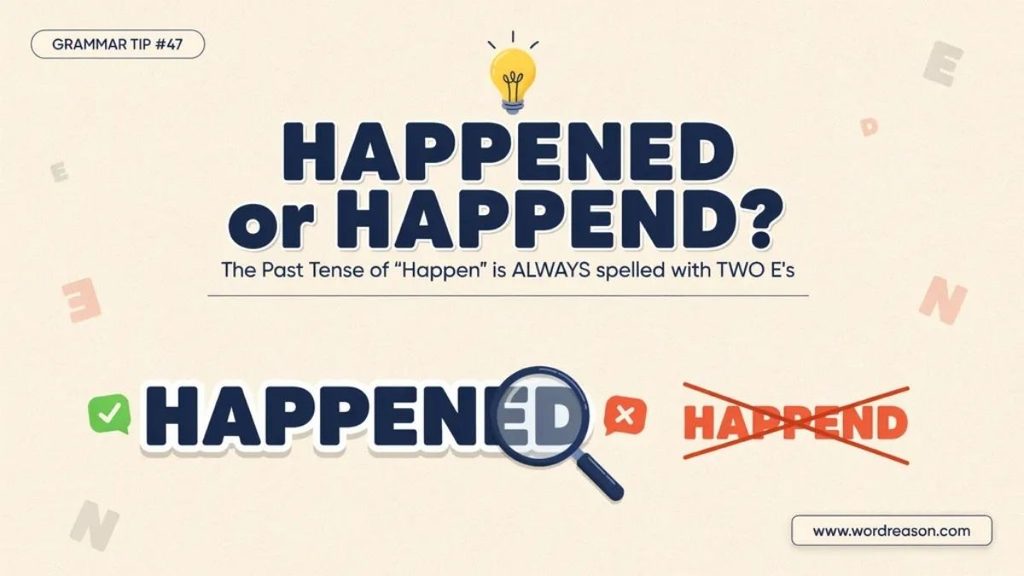 Is Happened the Past Tense of Happen?
