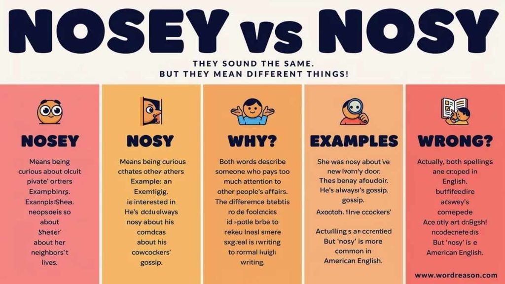 Nosey vs Nosy The Quick Answer