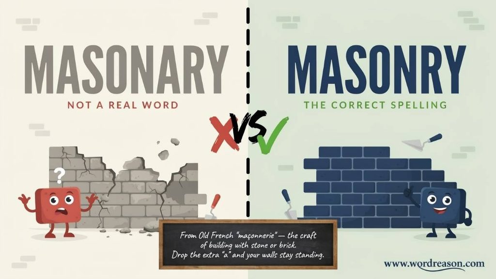 Masonry vs Masonary in Construction