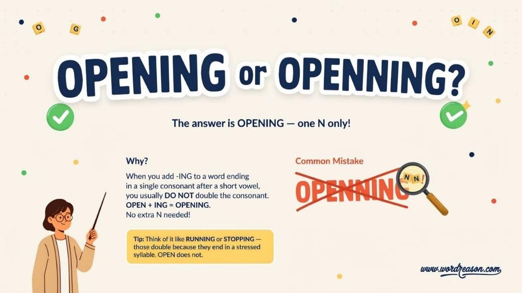 Is Openning a Correct Word?