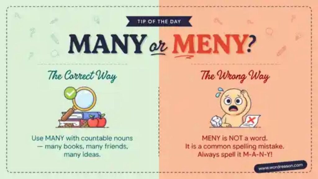 Many or Meny Which Spelling Is Correct?