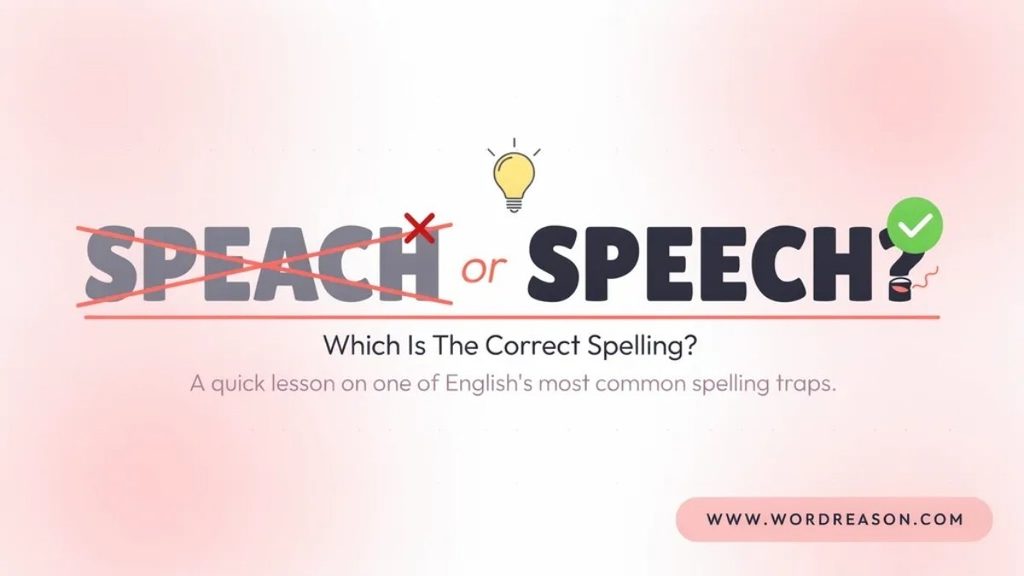 Speech vs Speach at a Glance