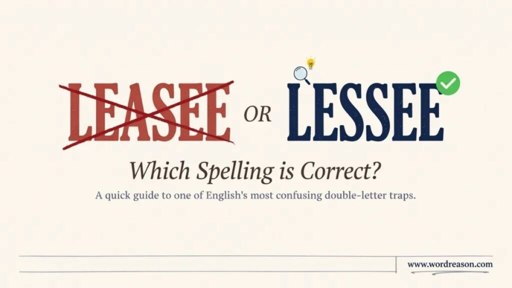 Leasee or Lessee which Spelling is correct?