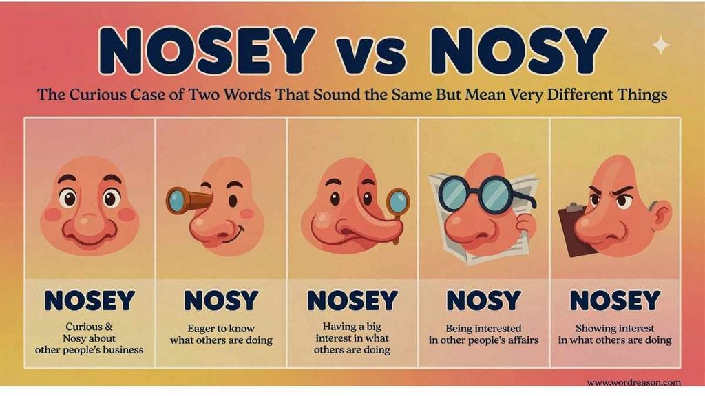The Origin and History of Nosy vs Nosey