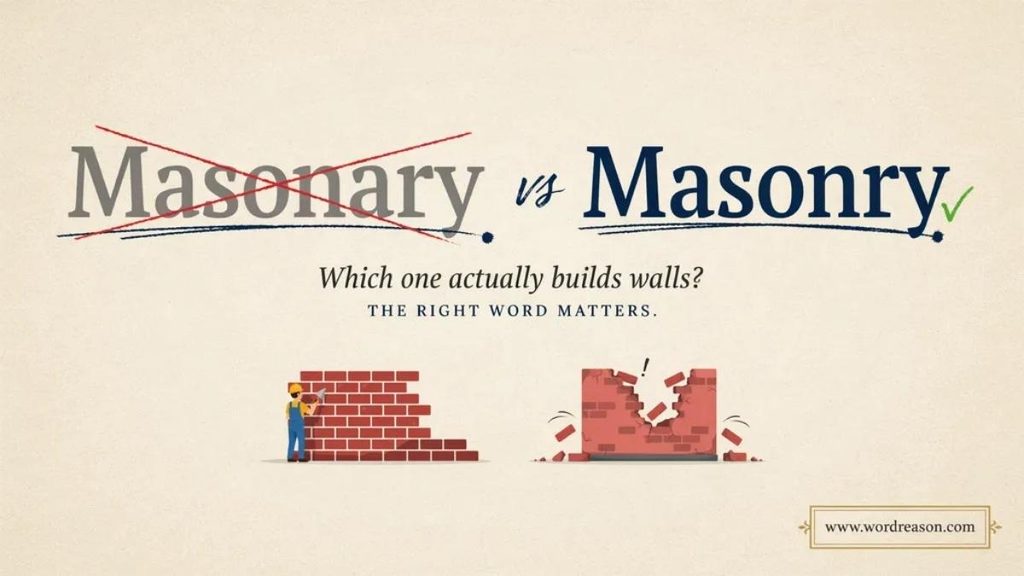 How to Use Masonry vs Masonary Correctly in a Sentence