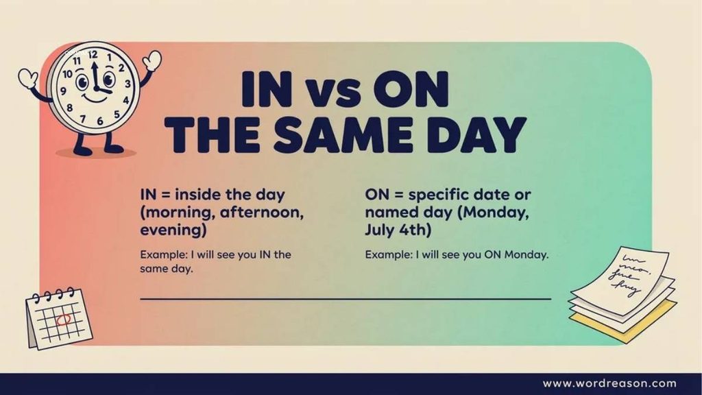 Why “In the Same Day” Often Sounds Unnatural