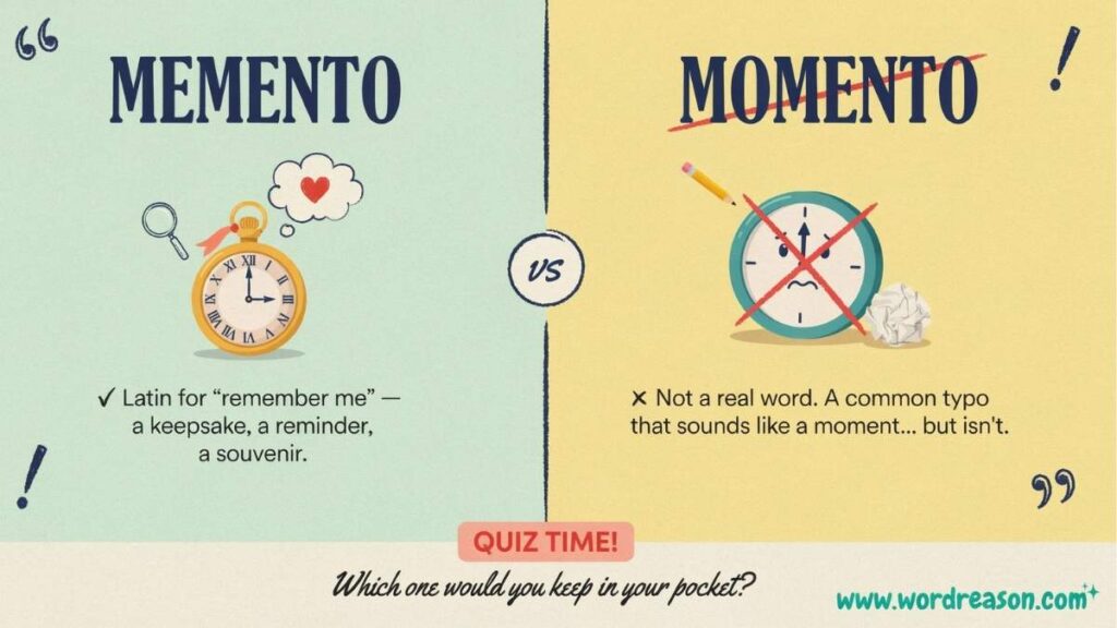 Memento or Momento which is the Correct Spelling?
