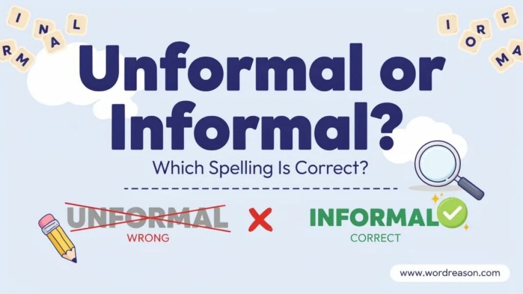 Unformal or Informal Which Spelling Is Correct?